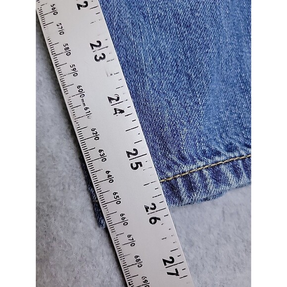 Levis 569 Jeans Mens 25x27 (24x26) Loose Slim Baggy Straight Blue Cotton Mid - Picture 3 of 13